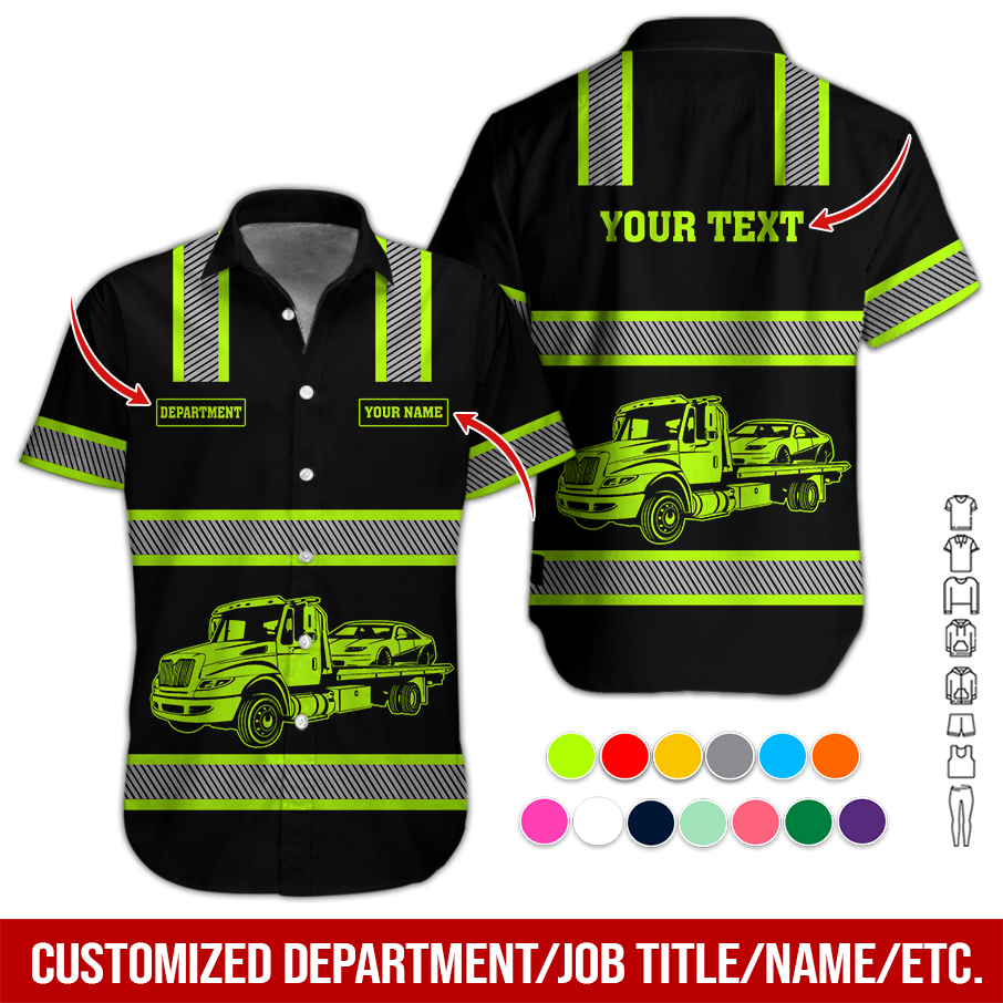 Customized Name And Color Tow Truck Uniform All Over Printed Clothes ...