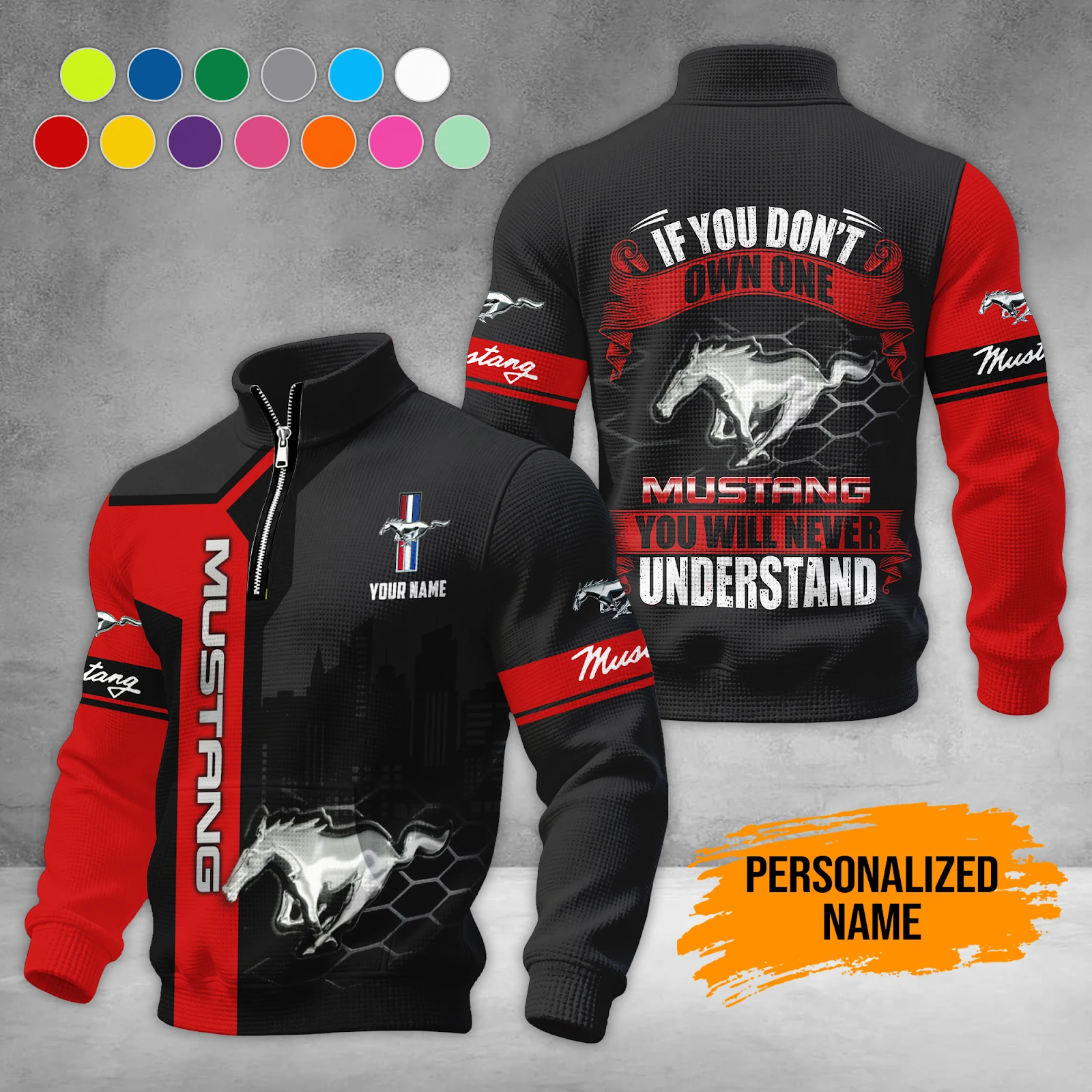Personalized Name Love Muscle Car FM All Over Printed Clothes DA755