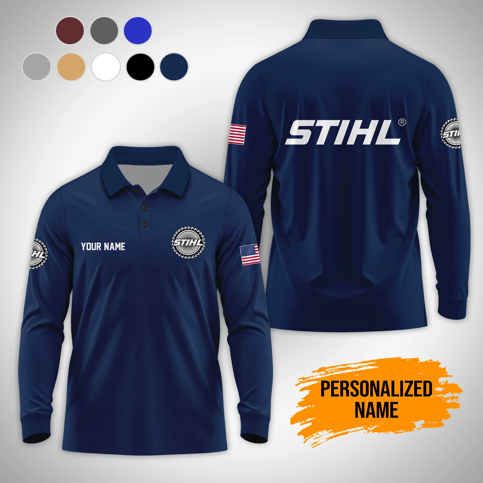 Personalized Name Love Stihl Waffle Sweatshirts PM318