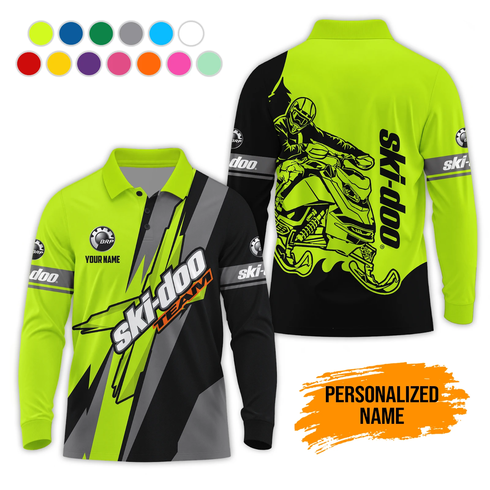 Love Ski Snowmobile 3D Printed Waffle Sweatshirts PL268