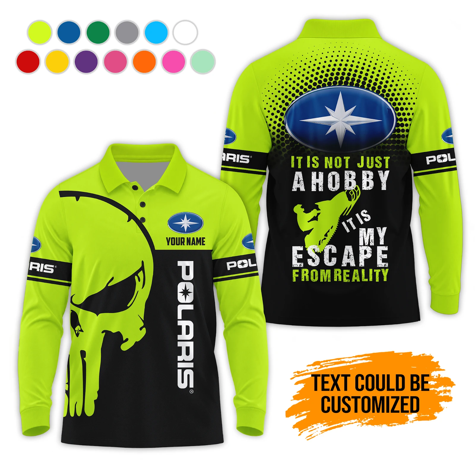Personalized Snowmobile Riding Shirt – Custom Name Off-Road Quarter Zip & Sherpa Pullover  PL267