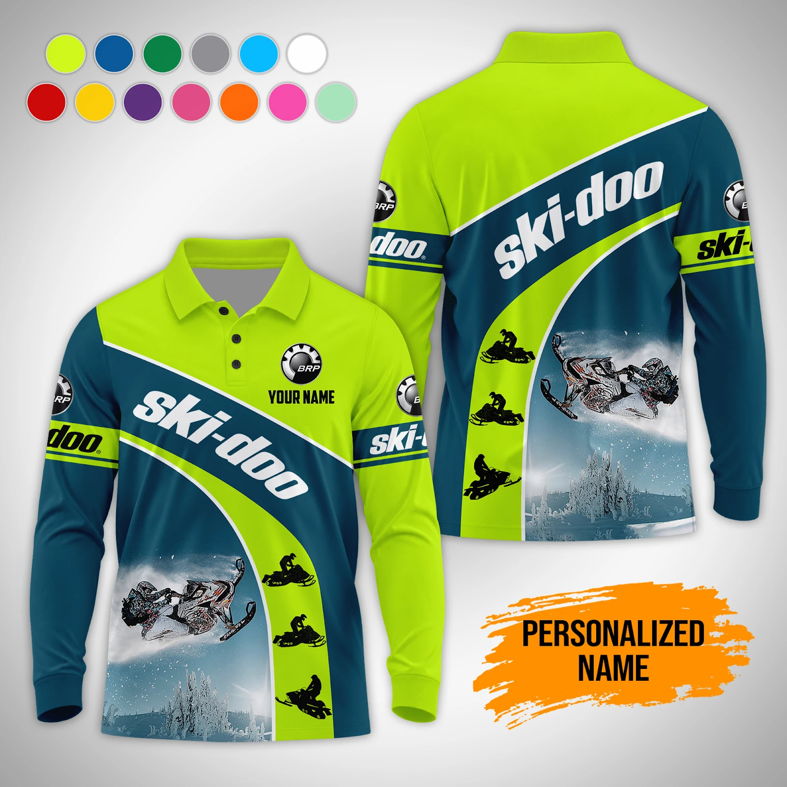 Personalized Name Snowmobile All Over Printed Clothes PM325