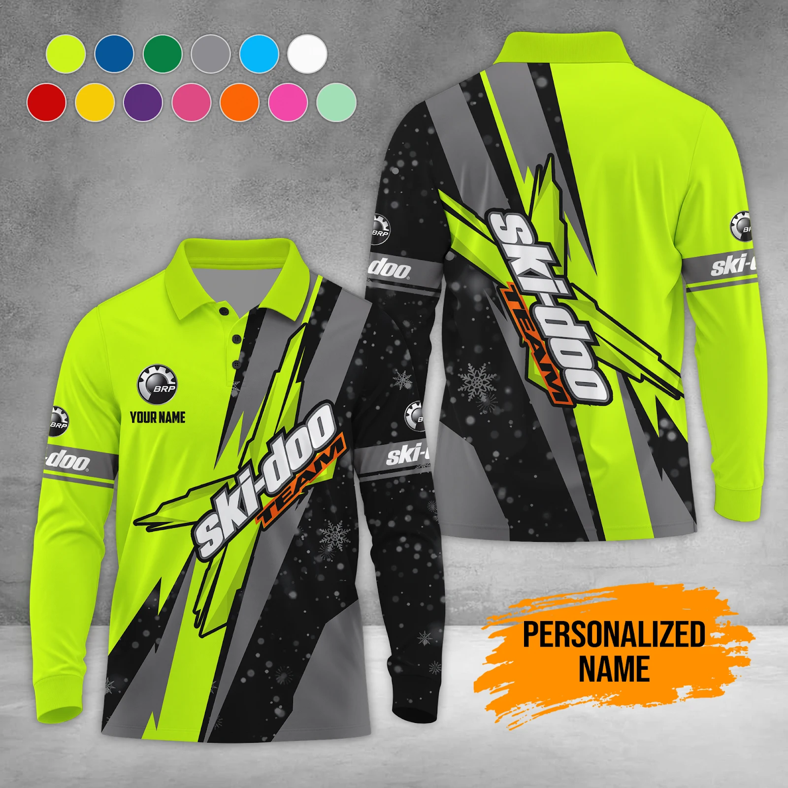 Personalized Name Love Ski Snowmobile All Over Printed Clothes DA839