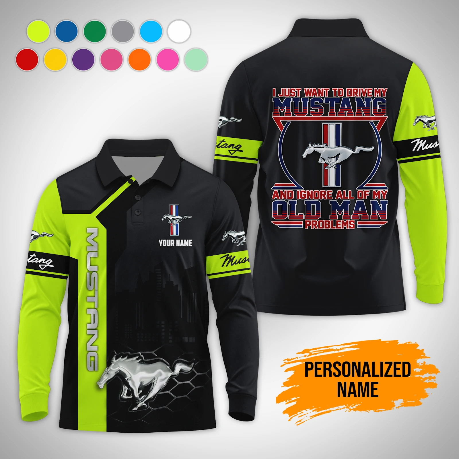 Personalized Name Love Muscle Car FM All Over Printed Clothes PM328