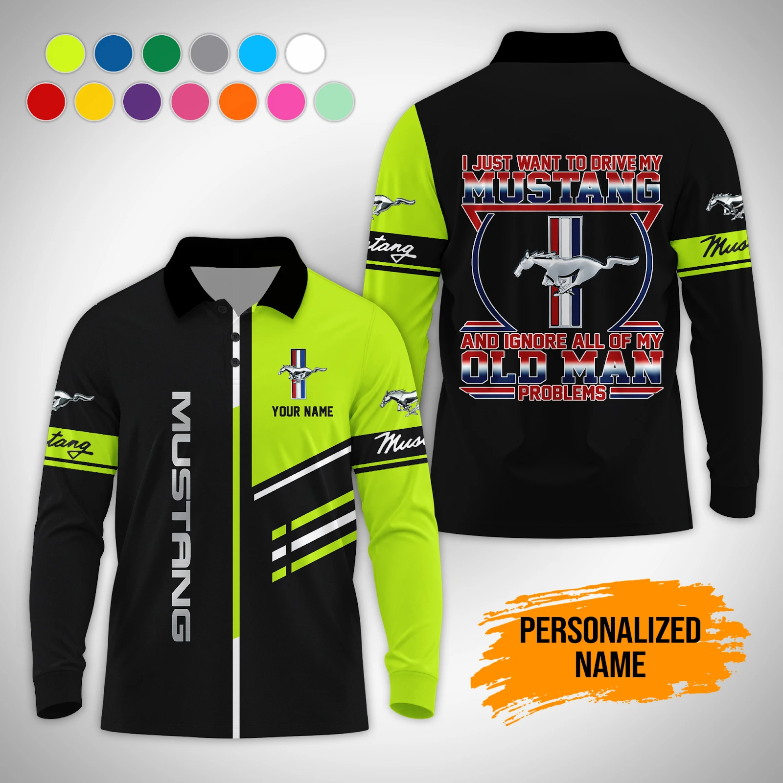 Personalized Name Love Muscle Car FM All Over Printed Clothes PM329
