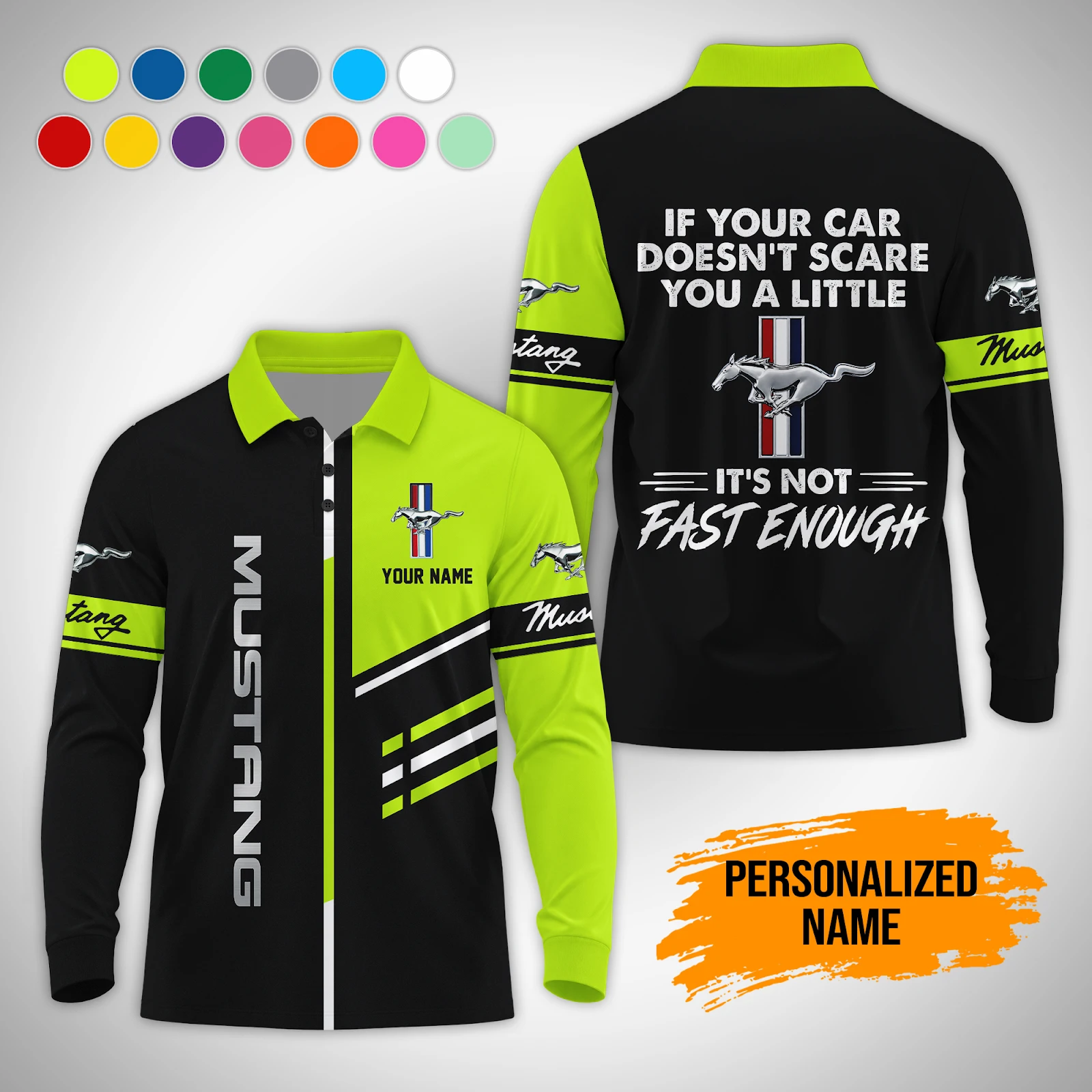 Personalized Name Love Muscle Car FM All Over Printed Clothes PM330