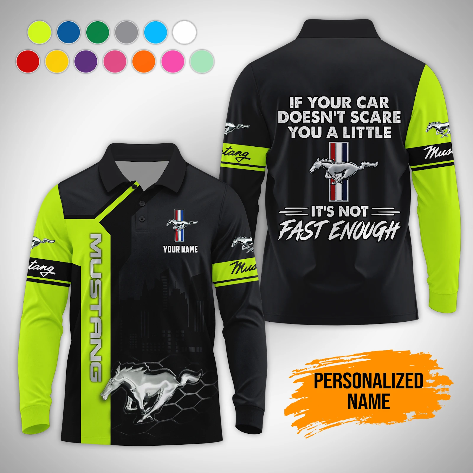 Personalized Name Love Muscle Car FM All Over Printed Clothes PM331
