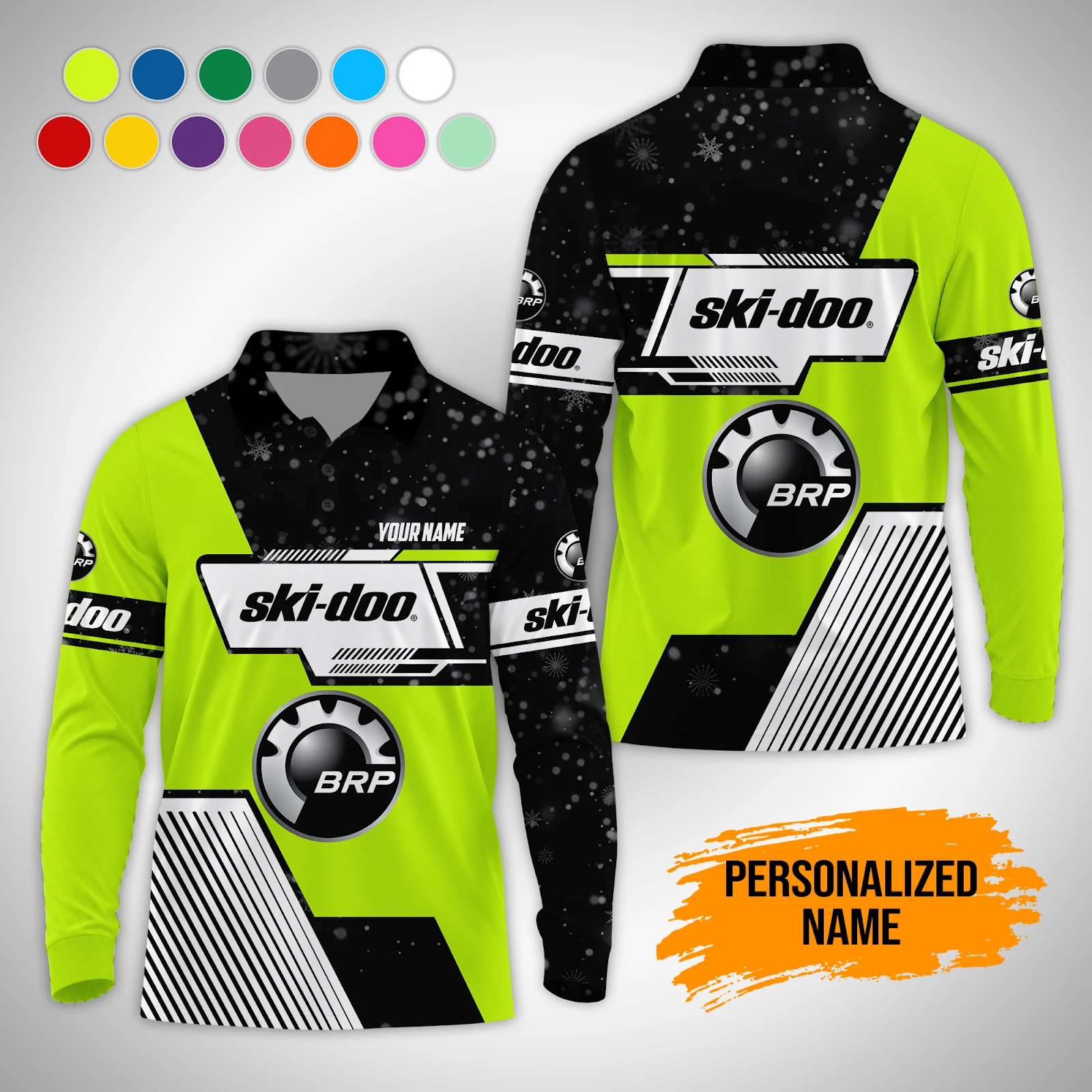 Love Ski Snowmobile 3D Printed Waffle Sweatshirts PM332