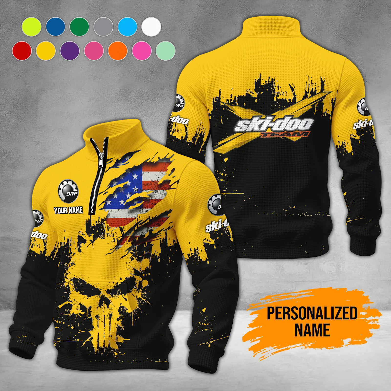 Personalized Name Ski Snowmobile 3D All Over Printed Clothes DA848