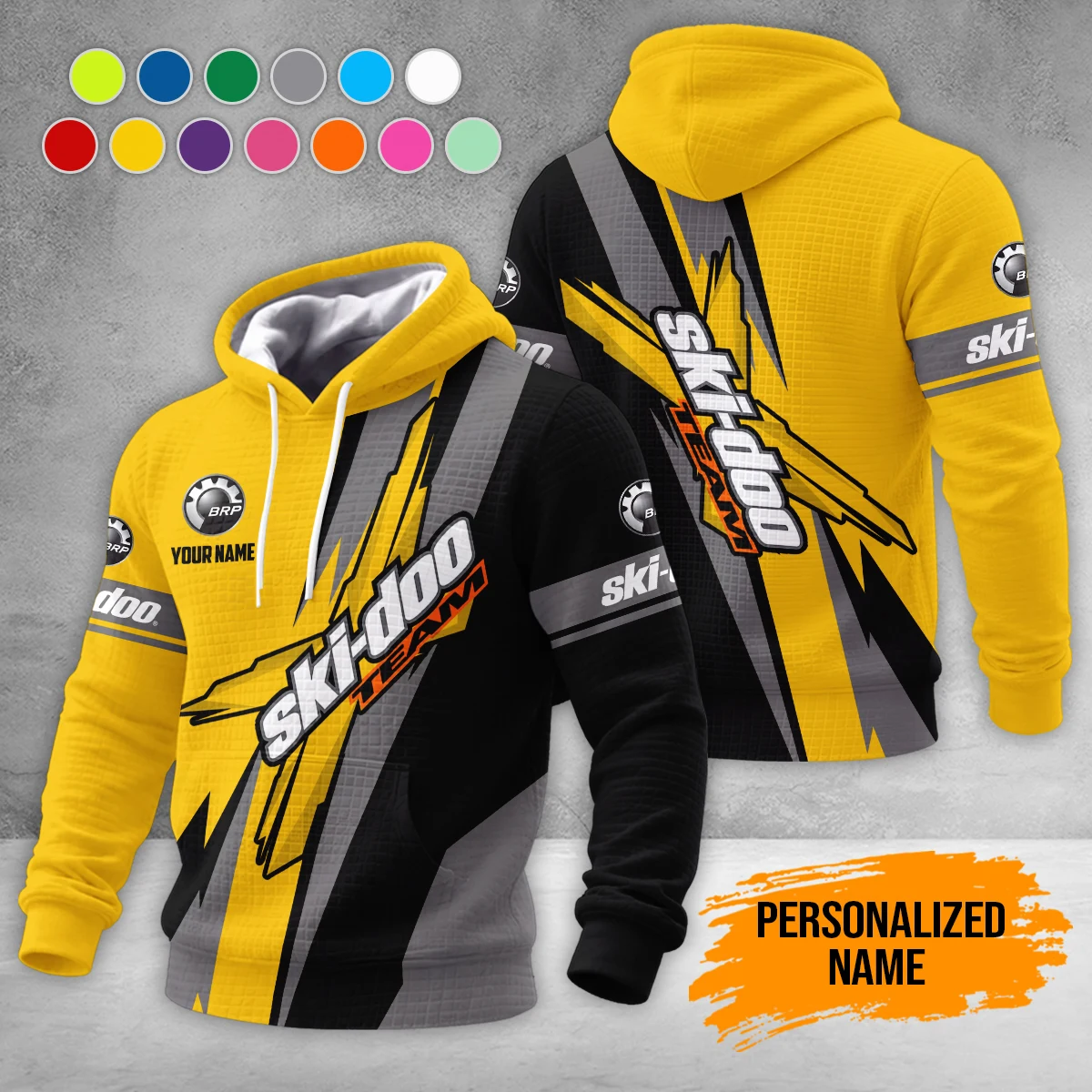 Personalized Name Love Ski Snowmobile Corn Kernels Jacket PM345