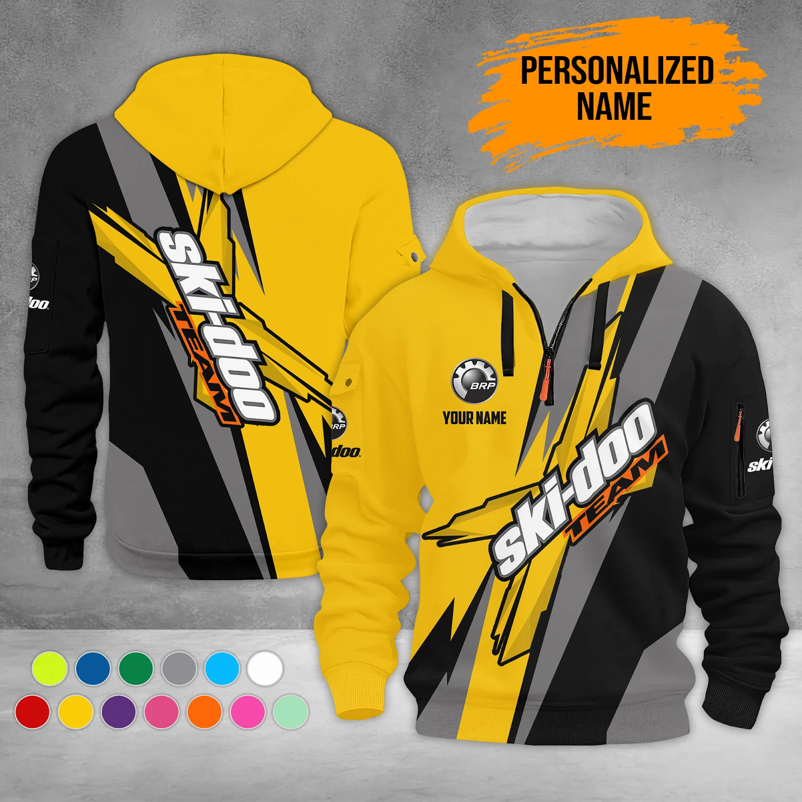 Personalized Name Love Ski Snowmobile Corn Kernels Jacket PM347