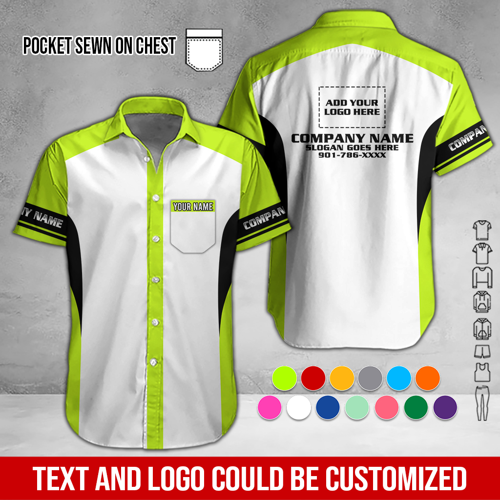 Pocket-Personalized Work Shirt for Mechanics, Electricians & HVAC DA300