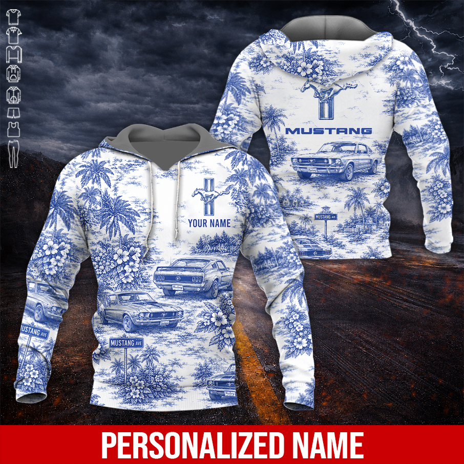 Personalized Name Love Muscle Car FM All Over Printed Clothes ZM747